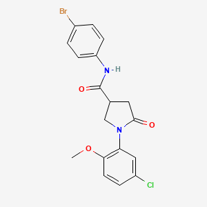 N-(4-bromophenyl)-1-(5-chloro-2-methoxyphenyl)-5-oxopyrrolidine-3-carboxamide