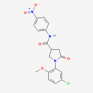 1-(5-chloro-2-methoxyphenyl)-N-(4-nitrophenyl)-5-oxopyrrolidine-3-carboxamide