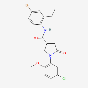 N-(4-bromo-2-ethylphenyl)-1-(5-chloro-2-methoxyphenyl)-5-oxopyrrolidine-3-carboxamide