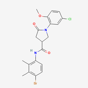 N-(4-bromo-2,3-dimethylphenyl)-1-(5-chloro-2-methoxyphenyl)-5-oxopyrrolidine-3-carboxamide