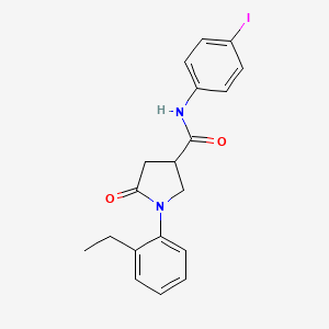 molecular formula C19H19IN2O2 B4156699 1-(2-ethylphenyl)-N-(4-iodophenyl)-5-oxopyrrolidine-3-carboxamide 