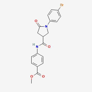 Methyl 4-[[1-(4-bromophenyl)-5-oxopyrrolidine-3-carbonyl]amino]benzoate