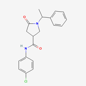 N-(4-chlorophenyl)-5-oxo-1-(1-phenylethyl)pyrrolidine-3-carboxamide