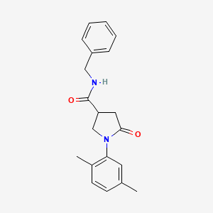 N-benzyl-1-(2,5-dimethylphenyl)-5-oxopyrrolidine-3-carboxamide