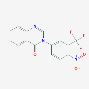 molecular formula C15H8F3N3O3 B415672 3-(4-Nitro-3-trifluoromethyl-phenyl)-3H-quinazolin-4-one 