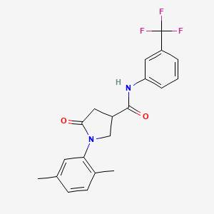 1-(2,5-dimethylphenyl)-5-oxo-N-[3-(trifluoromethyl)phenyl]-3-pyrrolidinecarboxamide