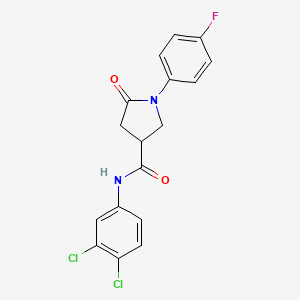 N-(3,4-dichlorophenyl)-1-(4-fluorophenyl)-5-oxopyrrolidine-3-carboxamide