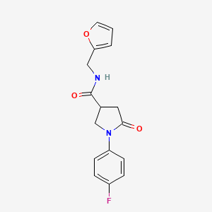 1-(4-FLUOROPHENYL)-N-[(FURAN-2-YL)METHYL]-5-OXOPYRROLIDINE-3-CARBOXAMIDE