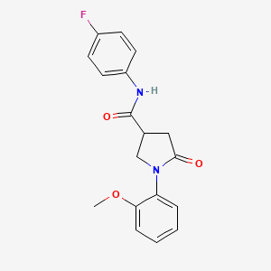 N-(4-fluorophenyl)-1-(2-methoxyphenyl)-5-oxopyrrolidine-3-carboxamide