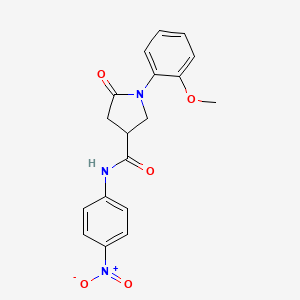 1-(2-methoxyphenyl)-N-(4-nitrophenyl)-5-oxopyrrolidine-3-carboxamide