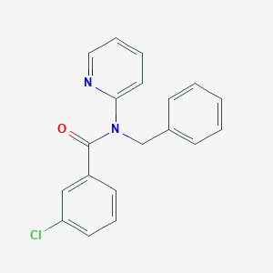 molecular formula C19H15ClN2O B415676 N-benzyl-3-chloro-N-pyridin-2-ylbenzamide CAS No. 324778-13-4