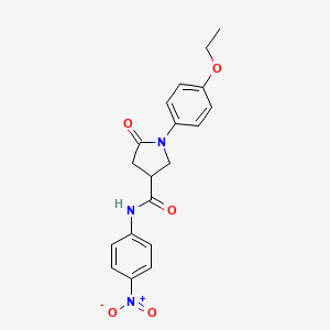 molecular formula C19H19N3O5 B4156763 1-(4-ethoxyphenyl)-N-(4-nitrophenyl)-5-oxopyrrolidine-3-carboxamide 