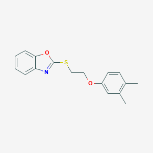 molecular formula C17H17NO2S B415678 2-[2-(3,4-Dimethyl-phenoxy)-ethylsulfanyl]-benzooxazole 