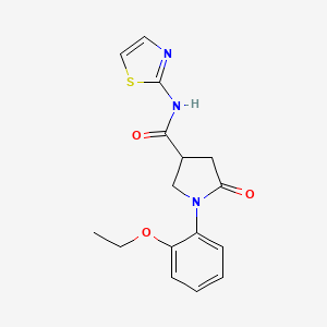 1-(2-ethoxyphenyl)-5-oxo-N-1,3-thiazol-2-yl-3-pyrrolidinecarboxamide