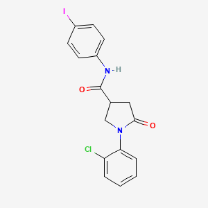 molecular formula C17H14ClIN2O2 B4156790 1-(2-chlorophenyl)-N-(4-iodophenyl)-5-oxopyrrolidine-3-carboxamide 