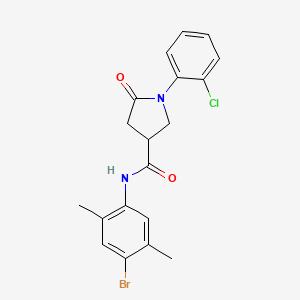 N-(4-bromo-2,5-dimethylphenyl)-1-(2-chlorophenyl)-5-oxopyrrolidine-3-carboxamide