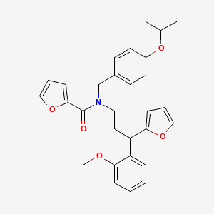 N-[3-(2-furyl)-3-(2-methoxyphenyl)propyl]-N-(4-isopropoxybenzyl)-2-furamide