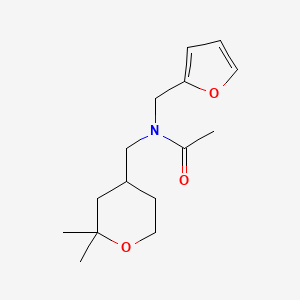 molecular formula C15H23NO3 B4156822 N-[(2,2-dimethyltetrahydro-2H-pyran-4-yl)methyl]-N-(2-furylmethyl)acetamide 