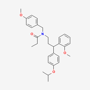 N-[3-(4-isopropoxyphenyl)-3-(2-methoxyphenyl)propyl]-N-(4-methoxybenzyl)propanamide