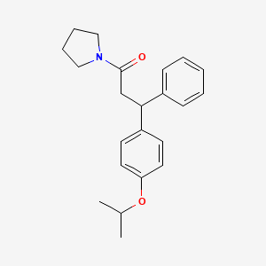 molecular formula C22H27NO2 B4156871 1-[3-(4-isopropoxyphenyl)-3-phenylpropanoyl]pyrrolidine 