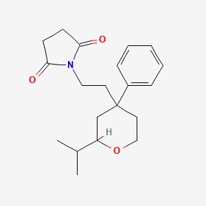 molecular formula C20H27NO3 B4156885 1-[2-(2-isopropyl-4-phenyltetrahydro-2H-pyran-4-yl)ethyl]-2,5-pyrrolidinedione 