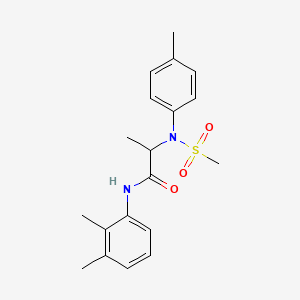 molecular formula C19H24N2O3S B4156899 N~1~-(2,3-dimethylphenyl)-N~2~-(4-methylphenyl)-N~2~-(methylsulfonyl)alaninamide 