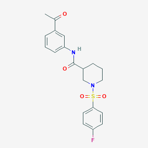 N-(3-acetylphenyl)-1-((4-fluorophenyl)sulfonyl)piperidine-3-carboxamide