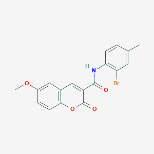 molecular formula C18H14BrNO4 B415691 N-(2-bromo-4-methylphenyl)-6-methoxy-2-oxo-2H-chromene-3-carboxamide CAS No. 314053-57-1