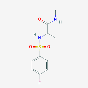 molecular formula C10H13FN2O3S B4156932 N~2~-[(4-fluorophenyl)sulfonyl]-N~1~-methylalaninamide 