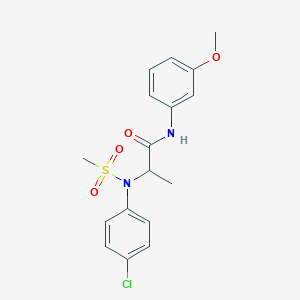 N~2~-(4-chlorophenyl)-N-(3-methoxyphenyl)-N~2~-(methylsulfonyl)alaninamide