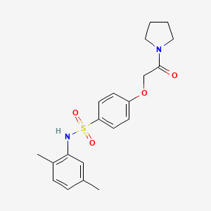 N-(2,5-dimethylphenyl)-4-[2-oxo-2-(1-pyrrolidinyl)ethoxy]benzenesulfonamide