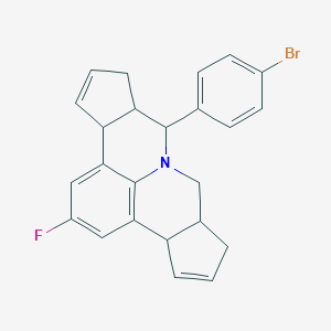 molecular formula C24H21BrFN B415696 7-(4-Bromophenyl)-2-fluoro-3b,6,6a,7,9,9a,10,12a-octahydrocyclopenta[c]cyclopenta[4,5]pyrido[3,2,1-ij]quinoline 