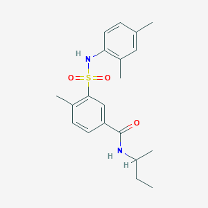 molecular formula C20H26N2O3S B4156967 N-(sec-butyl)-3-{[(2,4-dimethylphenyl)amino]sulfonyl}-4-methylbenzamide 