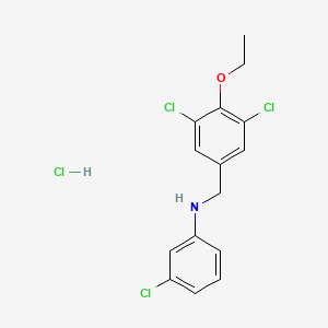 3-chloro-N-[(3,5-dichloro-4-ethoxyphenyl)methyl]aniline;hydrochloride