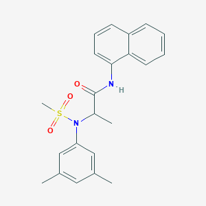 molecular formula C22H24N2O3S B4156974 N~2~-(3,5-dimethylphenyl)-N~2~-(methylsulfonyl)-N~1~-1-naphthylalaninamide 