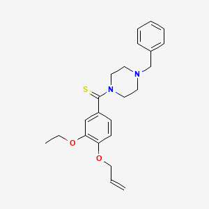 molecular formula C23H28N2O2S B4156993 1-{[4-(allyloxy)-3-ethoxyphenyl]carbonothioyl}-4-benzylpiperazine 