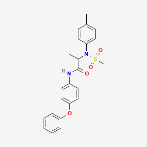 molecular formula C23H24N2O4S B4157001 N~2~-(4-methylphenyl)-N~2~-(methylsulfonyl)-N~1~-(4-phenoxyphenyl)alaninamide 