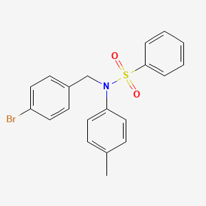 molecular formula C20H18BrNO2S B4157011 N-(4-bromobenzyl)-N-(4-methylphenyl)benzenesulfonamide 