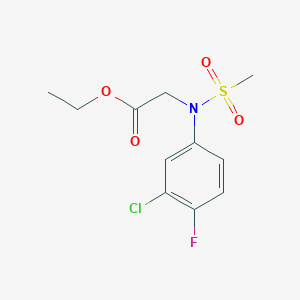 ethyl N-(3-chloro-4-fluorophenyl)-N-(methylsulfonyl)glycinate