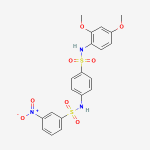 molecular formula C20H19N3O8S2 B4157024 N-(4-{[(2,4-dimethoxyphenyl)amino]sulfonyl}phenyl)-3-nitrobenzenesulfonamide 