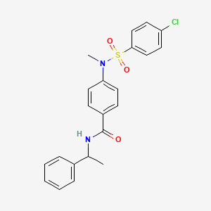 4-[[(4-chlorophenyl)sulfonyl](methyl)amino]-N-(1-phenylethyl)benzamide