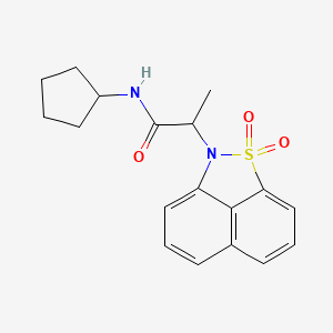 N-cyclopentyl-2-(1,1-dioxido-2H-naphtho[1,8-cd]isothiazol-2-yl)propanamide