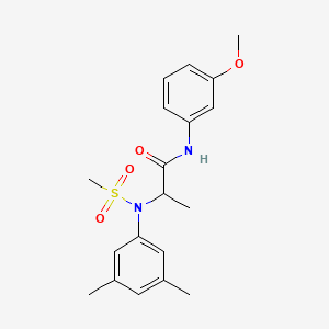 molecular formula C19H24N2O4S B4157113 N~2~-(3,5-dimethylphenyl)-N~1~-(3-methoxyphenyl)-N~2~-(methylsulfonyl)alaninamide 