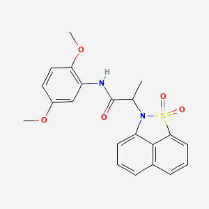 N-(2,5-dimethoxyphenyl)-2-(1,1-dioxido-2H-naphtho[1,8-cd]isothiazol-2-yl)propanamide