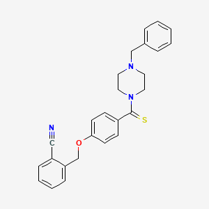 molecular formula C26H25N3OS B4157153 2-({4-[(4-benzyl-1-piperazinyl)carbonothioyl]phenoxy}methyl)benzonitrile 