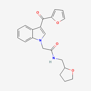 molecular formula C20H20N2O4 B4157164 2-[3-(FURAN-2-CARBONYL)-1H-INDOL-1-YL]-N-[(OXOLAN-2-YL)METHYL]ACETAMIDE 