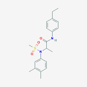 N~2~-(3,4-dimethylphenyl)-N~1~-(4-ethylphenyl)-N~2~-(methylsulfonyl)alaninamide