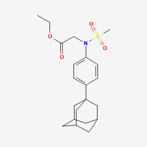 molecular formula C21H29NO4S B4157173 ethyl 2-[4-(1-adamantyl)-N-methylsulfonylanilino]acetate 