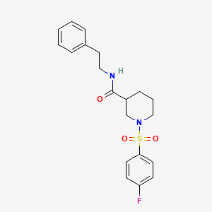 1-[(4-fluorophenyl)sulfonyl]-N-(2-phenylethyl)piperidine-3-carboxamide