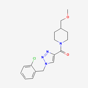 molecular formula C17H21ClN4O2 B4157213 1-{[1-(2-chlorobenzyl)-1H-1,2,3-triazol-4-yl]carbonyl}-4-(methoxymethyl)piperidine 